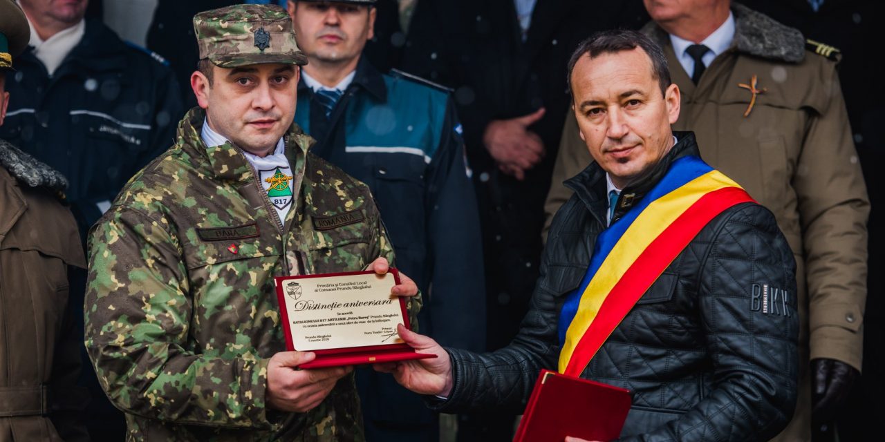 Mesaj la aniversarea a 25 de ani de la înființarea Batalionului 817 Artilerie Petru Rareș